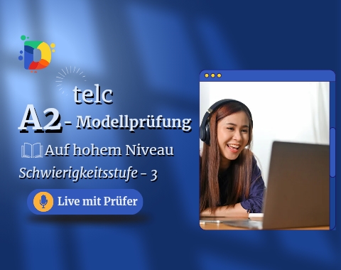 TELC A2 Prüfungsvorbereitung - Stufe 3 - Live Prüfe