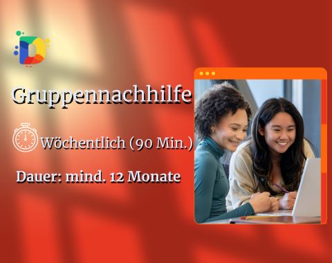 Wöchentliche langfristige Gruppennachhilfe (min. 12 Monate)