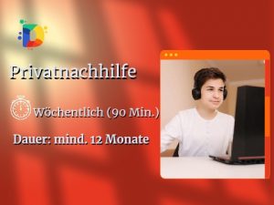Wöchentliche langfristige Privatnachhilfe (min. 12 Monate)
